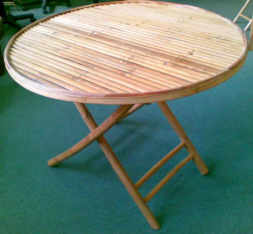 stół bambusowy okrągły MB 012
