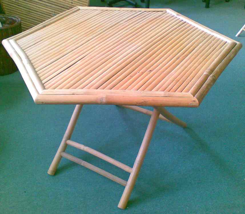 stół bambusowy sześciokątny MB 009
